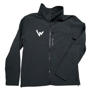 L.L.Bean Mens Black Softshell Full Zip Jacket Fleece Lined 516128 Size L